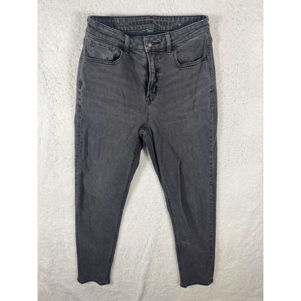 American Eagle Stretch Mom Jeans Womens Size 2 Gray Wash High Rise Denim - Picture 1 of 6